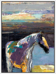 222394_FW1 'Buddy' by artist Dominique Samyn - Wall Art Print on Textured Fine Art Canvas or Paper - Digital Giclee reproduction of art painting. Red Sky Art is India's Online Art Gallery for Home Decor - 111_SDP304