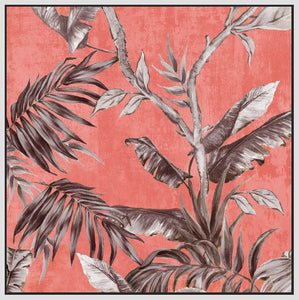 5511000_FW1_- titled 'Book of Palms II' by artist  Eva Watts - Wall Art Print on Textured Fine Art Canvas or Paper - Digital Giclee reproduction of art painting. Red Sky Art is India's Online Art Gallery for Home Decor - 551_EW329-A