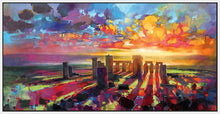 45112_FW1 - titled 'Stonehenge Equinox' by artist Scott Naismith - Wall Art Print on Textured Fine Art Canvas or Paper - Digital Giclee reproduction of art painting. Red Sky Art is India's Online Art Gallery for Home Decor - 55_WDC93336