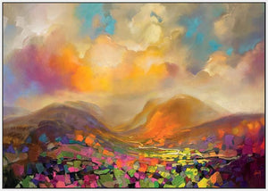 45115_FW1 - titled 'Nevis Range Colour' by artist Scott Naismith - Wall Art Print on Textured Fine Art Canvas or Paper - Digital Giclee reproduction of art painting. Red Sky Art is India's Online Art Gallery for Home Decor - 55_WDC96317