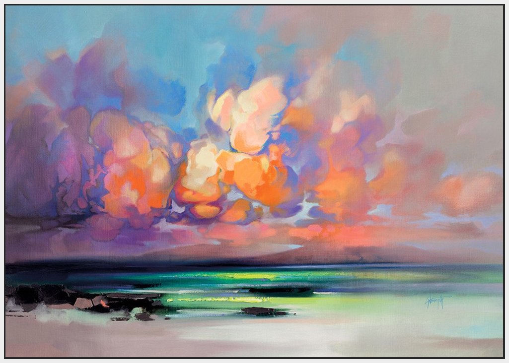 45134_FW1 - titled 'Organic Cloud' by artist Scott Naismith - Wall Art Print on Textured Fine Art Canvas or Paper - Digital Giclee reproduction of art painting. Red Sky Art is India's Online Art Gallery for Home Decor - 55_WDC96381