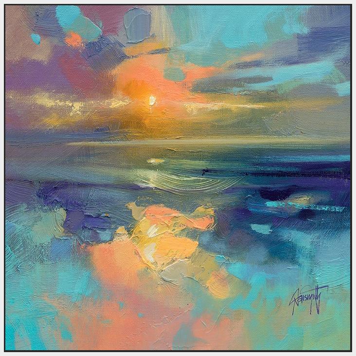 45137_FW1 - titled 'Cerulean Cyan Study' by artist Scott Naismith - Wall Art Print on Textured Fine Art Canvas or Paper - Digital Giclee reproduction of art painting. Red Sky Art is India's Online Art Gallery for Home Decor - 55_WDC98169
