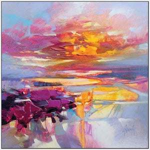 45173_FW1 - titled 'Uist Causeways 2' by artist Scott Naismith - Wall Art Print on Textured Fine Art Canvas or Paper - Digital Giclee reproduction of art painting. Red Sky Art is India's Online Art Gallery for Home Decor - 55_WDC98335