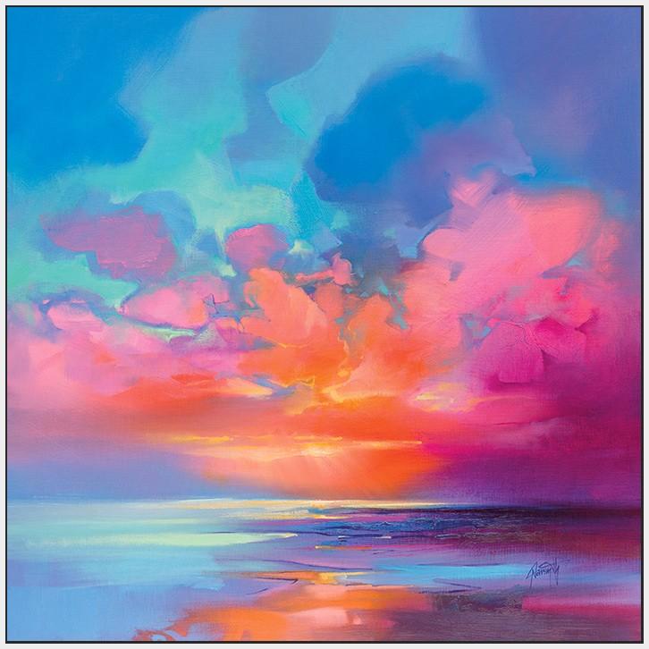 45183_FW1 - titled 'Creation of Blue 2' by artist Scott Naismith - Wall Art Print on Textured Fine Art Canvas or Paper - Digital Giclee reproduction of art painting. Red Sky Art is India's Online Art Gallery for Home Decor - 55_WDC98358