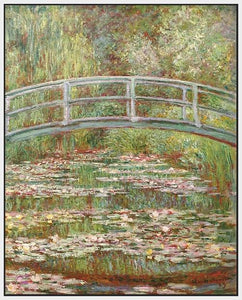 60200_FW1_- titled 'Water Lily Pond, 1899 ' by artist  Claude Monet - Wall Art Print on Textured Fine Art Canvas or Paper - Digital Giclee reproduction of art painting. Red Sky Art is India's Online Art Gallery for Home Decor - M2031