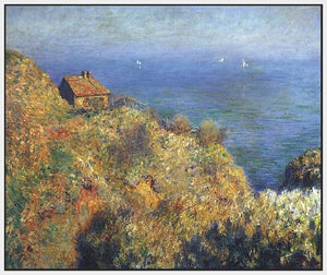 60223_FW1_- titled 'Fisherman’s Lodge at Varengeville ' by artist  Claude Monet - Wall Art Print on Textured Fine Art Canvas or Paper - Digital Giclee reproduction of art painting. Red Sky Art is India's Online Art Gallery for Home Decor - M2105