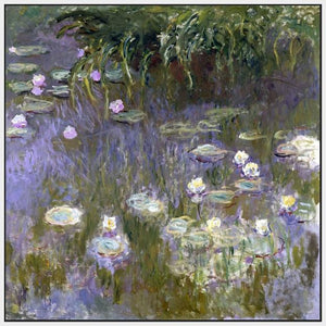 60030_FW1_- titled 'Water Lilies, 1922 ' by artist  Claude Monet - Wall Art Print on Textured Fine Art Canvas or Paper - Digital Giclee reproduction of art painting. Red Sky Art is India's Online Art Gallery for Home Decor - M3061