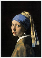 60185_FW1_- titled 'Girl with a Pearl Earring' by artist Jan Vermeer - Wall Art Print on Textured Fine Art Canvas or Paper - Digital Giclee reproduction of art painting. Red Sky Art is India's Online Art Gallery for Home Decor - V108