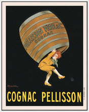 60203_FW1_- titled 'Cognac Pellisson' by artist Vintage Posters - Wall Art Print on Textured Fine Art Canvas or Paper - Digital Giclee reproduction of art painting. Red Sky Art is India's Online Art Gallery for Home Decor - V395