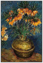 60207_FW1_- titled 'Crown Imperial Fritillaries in a Copper Vase, 1886' by artist Vincent van Gogh - Wall Art Print on Textured Fine Art Canvas or Paper - Digital Giclee reproduction of art painting. Red Sky Art is India's Online Art Gallery for Home Decor - V432