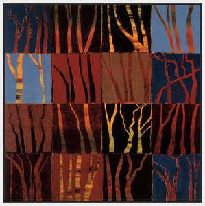 222047_FW2 'Red Trees I' by artist Gail Altschuler - Wall Art Print on Textured Fine Art Canvas or Paper - Digital Giclee reproduction of art painting. Red Sky Art is India's Online Art Gallery for Home Decor - 111_12054