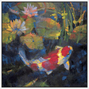 222005_FW2 'Water Garden I' by artist Leif Ostlund - Wall Art Print on Textured Fine Art Canvas or Paper - Digital Giclee reproduction of art painting. Red Sky Art is India's Online Art Gallery for Home Decor - 111_2295