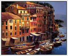 222007_FW2 'Mediterranean Port' by artist Michael OToole - Wall Art Print on Textured Fine Art Canvas or Paper - Digital Giclee reproduction of art painting. Red Sky Art is India's Online Art Gallery for Home Decor - 111_2790