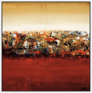 222013_FW2 'Red Lake' by artist Yehan Wang - Wall Art Print on Textured Fine Art Canvas or Paper - Digital Giclee reproduction of art painting. Red Sky Art is India's Online Art Gallery for Home Decor - 111_4047