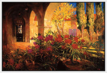 222039_FW2 'Twilight Courtyard' by artist Philip Craig - Wall Art Print on Textured Fine Art Canvas or Paper - Digital Giclee reproduction of art painting. Red Sky Art is India's Online Art Gallery for Home Decor - 111_8800