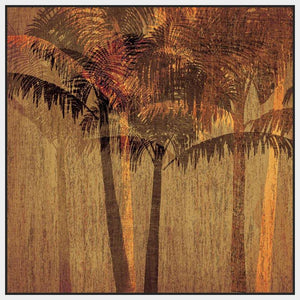222238_FW2 'Sunset Palms II' by artist Amori - Wall Art Print on Textured Fine Art Canvas or Paper - Digital Giclee reproduction of art painting. Red Sky Art is India's Online Art Gallery for Home Decor - 111_APP118