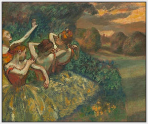 60244_FW2_- titled 'Four Dancers' by artist Edgar Degas - Wall Art Print on Textured Fine Art Canvas or Paper - Digital Giclee reproduction of art painting. Red Sky Art is India's Online Art Gallery for Home Decor - D2493
