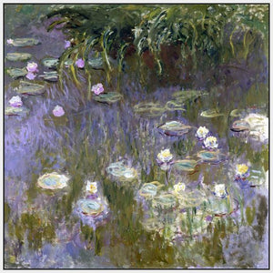 60030_FW2_- titled 'Water Lilies, 1922 ' by artist  Claude Monet - Wall Art Print on Textured Fine Art Canvas or Paper - Digital Giclee reproduction of art painting. Red Sky Art is India's Online Art Gallery for Home Decor - M3061