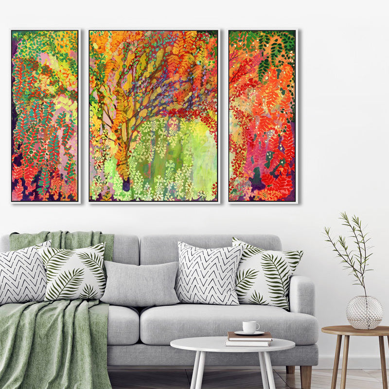 Immersed in Summer A B C - 3 Panel Triptych