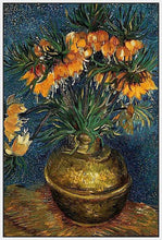 60207_FW2_- titled 'Crown Imperial Fritillaries in a Copper Vase, 1886' by artist Vincent van Gogh - Wall Art Print on Textured Fine Art Canvas or Paper - Digital Giclee reproduction of art painting. Red Sky Art is India's Online Art Gallery for Home Decor - V432