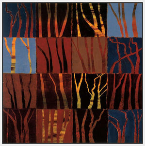 222047_FW3 'Red Trees I' by artist Gail Altschuler - Wall Art Print on Textured Fine Art Canvas or Paper - Digital Giclee reproduction of art painting. Red Sky Art is India's Online Art Gallery for Home Decor - 111_12054