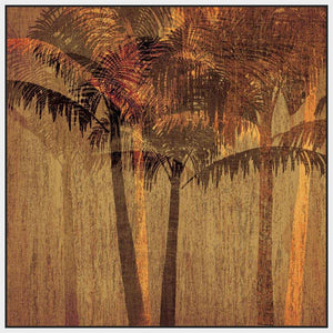 222238_FW3 'Sunset Palms II' by artist Amori - Wall Art Print on Textured Fine Art Canvas or Paper - Digital Giclee reproduction of art painting. Red Sky Art is India's Online Art Gallery for Home Decor - 111_APP118