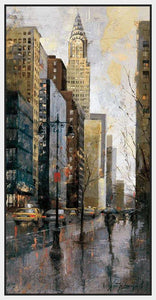 222245_FW3 'Rainy Day in Manhattan' by artist Marti Bofarull - Wall Art Print on Textured Fine Art Canvas or Paper - Digital Giclee reproduction of art painting. Red Sky Art is India's Online Art Gallery for Home Decor - 111_BMP350