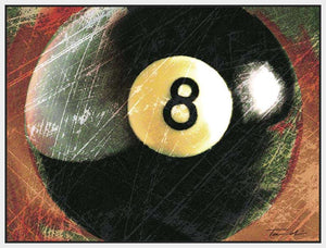 222330_FW3 'Behind The 8 Ball' by artist Tandi Venter - Wall Art Print on Textured Fine Art Canvas or Paper - Digital Giclee reproduction of art painting. Red Sky Art is India's Online Art Gallery for Home Decor - 111_POD5133