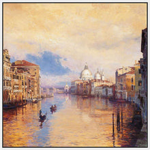 222409_FW3 'The Grand Canal' by artist Curt Walters - Wall Art Print on Textured Fine Art Canvas or Paper - Digital Giclee reproduction of art painting. Red Sky Art is India's Online Art Gallery for Home Decor - 111_WCP209