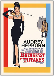 45001_FW3 - titled 'Audrey Hepburn (Breakfast at Tiffany's One-Sheet)' by artist Anon - Wall Art Print on Textured Fine Art Canvas or Paper - Digital Giclee reproduction of art painting. Red Sky Art is India's Online Art Gallery for Home Decor - 55_WDC96251