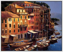 222007_FW4 'Mediterranean Port' by artist Michael OToole - Wall Art Print on Textured Fine Art Canvas or Paper - Digital Giclee reproduction of art painting. Red Sky Art is India's Online Art Gallery for Home Decor - 111_2790
