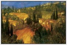 222329_FW4 'Hillside - Tuscany' by artist Philip Craig - Wall Art Print on Textured Fine Art Canvas or Paper - Digital Giclee reproduction of art painting. Red Sky Art is India's Online Art Gallery for Home Decor - 111_POD5099
