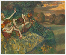 60244_FW4_- titled 'Four Dancers' by artist Edgar Degas - Wall Art Print on Textured Fine Art Canvas or Paper - Digital Giclee reproduction of art painting. Red Sky Art is India's Online Art Gallery for Home Decor - D2493