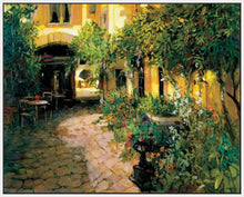 222001_FW5 'Courtyard - Alsace' by artist Philip Craig - Wall Art Print on Textured Fine Art Canvas or Paper - Digital Giclee reproduction of art painting. Red Sky Art is India's Online Art Gallery for Home Decor - 111_2214