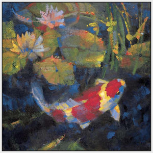 222005_FW5 'Water Garden I' by artist Leif Ostlund - Wall Art Print on Textured Fine Art Canvas or Paper - Digital Giclee reproduction of art painting. Red Sky Art is India's Online Art Gallery for Home Decor - 111_2295