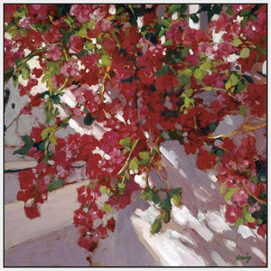 222316_FW5 'Hanging Flowers' by artist Philip Craig - Wall Art Print on Textured Fine Art Canvas or Paper - Digital Giclee reproduction of art painting. Red Sky Art is India's Online Art Gallery for Home Decor - 111_POD5030