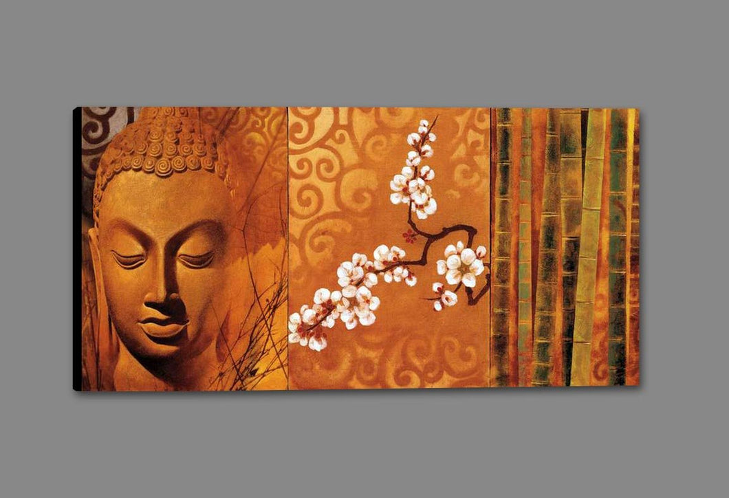 222072_GS1 'Buddha Panel I' by artist Keith Mallett - Wall Art Print on Textured Fine Art Canvas or Paper - Digital Giclee reproduction of art painting. Red Sky Art is India's Online Art Gallery for Home Decor - 111_12473