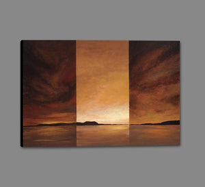 222104_GS1 'Solitude' by artist Earl Kaminsky - Wall Art Print on Textured Fine Art Canvas or Paper - Digital Giclee reproduction of art painting. Red Sky Art is India's Online Art Gallery for Home Decor - 111_12740