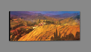 222004_GS1 'Last View of Tuscany' by artist Philip Craig - Wall Art Print on Textured Fine Art Canvas or Paper - Digital Giclee reproduction of art painting. Red Sky Art is India's Online Art Gallery for Home Decor - 111_2279