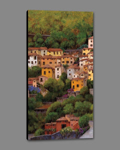222292_GS1 'Lago di Como I' by artist Montserrat Masdeu - Wall Art Print on Textured Fine Art Canvas or Paper - Digital Giclee reproduction of art painting. Red Sky Art is India's Online Art Gallery for Home Decor - 111_MMP638