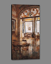 222295_GS1 'Grand Cafe Cappuccino I' by artist Noemi Martin - Wall Art Print on Textured Fine Art Canvas or Paper - Digital Giclee reproduction of art painting. Red Sky Art is India's Online Art Gallery for Home Decor - 111_MNP206