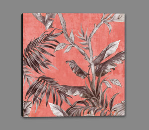 5511000_GS1_- titled 'Book of Palms II' by artist  Eva Watts - Wall Art Print on Textured Fine Art Canvas or Paper - Digital Giclee reproduction of art painting. Red Sky Art is India's Online Art Gallery for Home Decor - 551_EW329-A