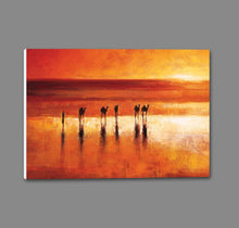 45192_GS1_ - titled 'Camel Crossing' by artist Jonathan Sanders - Wall Art Print on Textured Fine Art Canvas or Paper - Digital Giclee reproduction of art painting. Red Sky Art is India's Online Art Gallery for Home Decor - 55_WDC21183