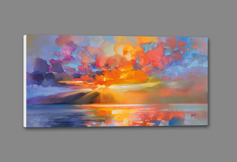 45106_GS1_ - titled 'Arran Equinox' by artist Scott Naismith - Wall Art Print on Textured Fine Art Canvas or Paper - Digital Giclee reproduction of art painting. Red Sky Art is India's Online Art Gallery for Home Decor - 55_WDC93307