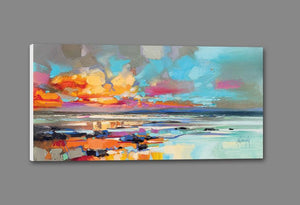 45108_GS1_ - titled 'Tiree Sand' by artist Scott Naismith - Wall Art Print on Textured Fine Art Canvas or Paper - Digital Giclee reproduction of art painting. Red Sky Art is India's Online Art Gallery for Home Decor - 55_WDC93309