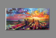 45112_GS1_ - titled 'Stonehenge Equinox' by artist Scott Naismith - Wall Art Print on Textured Fine Art Canvas or Paper - Digital Giclee reproduction of art painting. Red Sky Art is India's Online Art Gallery for Home Decor - 55_WDC93336