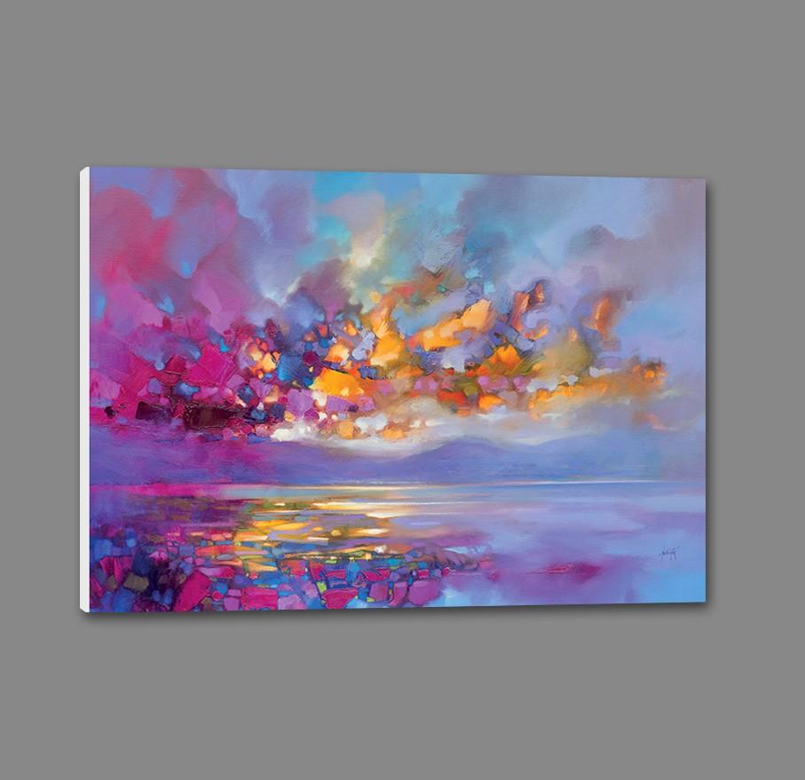 45114_GS1_ - titled 'Magenta Refraction' by artist Scott Naismith - Wall Art Print on Textured Fine Art Canvas or Paper - Digital Giclee reproduction of art painting. Red Sky Art is India's Online Art Gallery for Home Decor - 55_WDC96316