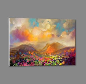 45115_GS1_ - titled 'Nevis Range Colour' by artist Scott Naismith - Wall Art Print on Textured Fine Art Canvas or Paper - Digital Giclee reproduction of art painting. Red Sky Art is India's Online Art Gallery for Home Decor - 55_WDC96317
