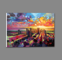 45129_GS1_ - titled 'Stonehenge Equinox' by artist Scott Naismith - Wall Art Print on Textured Fine Art Canvas or Paper - Digital Giclee reproduction of art painting. Red Sky Art is India's Online Art Gallery for Home Decor - 55_WDC96373