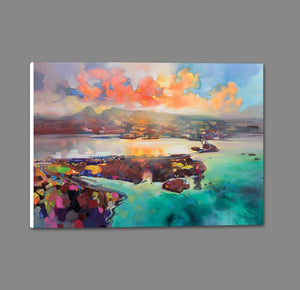 45135_GS1_ - titled 'Skye Bridge' by artist Scott Naismith - Wall Art Print on Textured Fine Art Canvas or Paper - Digital Giclee reproduction of art painting. Red Sky Art is India's Online Art Gallery for Home Decor - 55_WDC96382